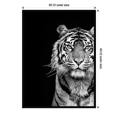 Amanti Art Tiger Animal Portrait Framed Wall Art