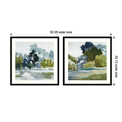Amanti Art Fields Reflections Framed Wall Art 2-piece Set