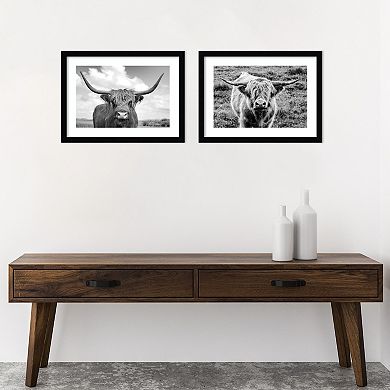 Amanti Art Highland Cows Framed Wall Art 2-piece Set