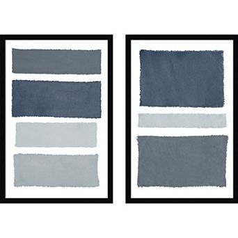 Amanti Art Painted Weaving Duo Framed Wall Art 2 pc Set