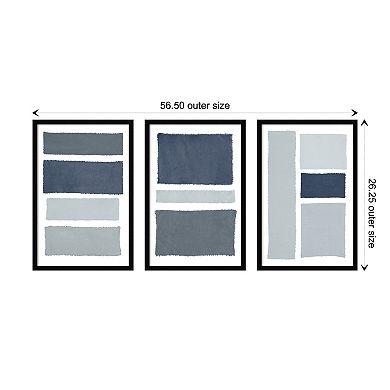 Amanti Art Painted Weaving Trio Framed Wall Art 3-piece Set