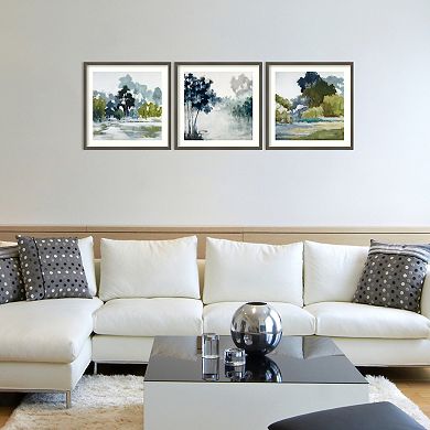 Amanti Art Soft Field Reflections Framed Wall Art 3-piece Set