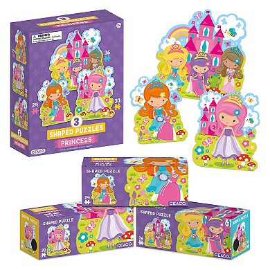 Gamewright 3-in-1 Princess Puzzles