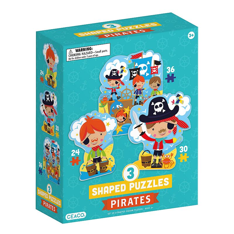 37867215 Gamewright 3-in-1 Pirate Puzzles, Multicolor sku 37867215