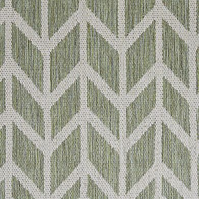 Couristan Recife Garden Key Sage-Champagne Indoor Outdoor Area Rug