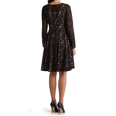 Shani Womens size 16 dress black lace bell 2024 sleeve sheath