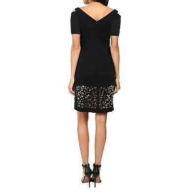 Women's Focus By Shani Cold Shoulder Cutout Sheath Dress