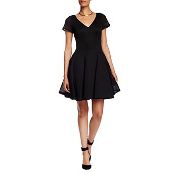 Women's Focus By Shani Honeycomb Cutout Fit & Flare Dress