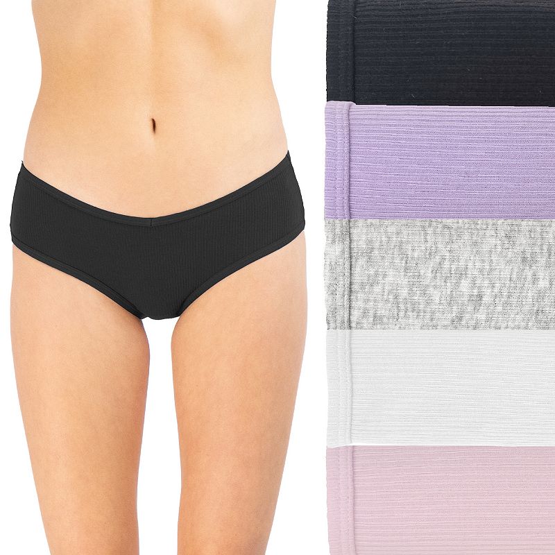 Juniors' SO® 5-pk Ribbed Hipster Panty Set SO72-026P5, Girl's, Size: Large, Cool Pack