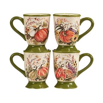 Certified International Harvest Morning 4 pc Mug Set