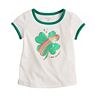 Toddler Girl Jumping Beans® "Happy Go Lucky" Shamrock Tee