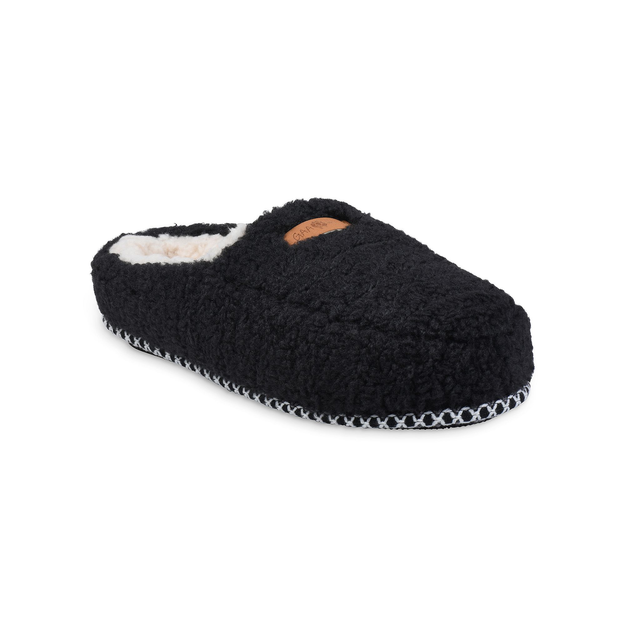GaaHuu Berber Moccasin Clog Womens Slippers, Size: Small, Black