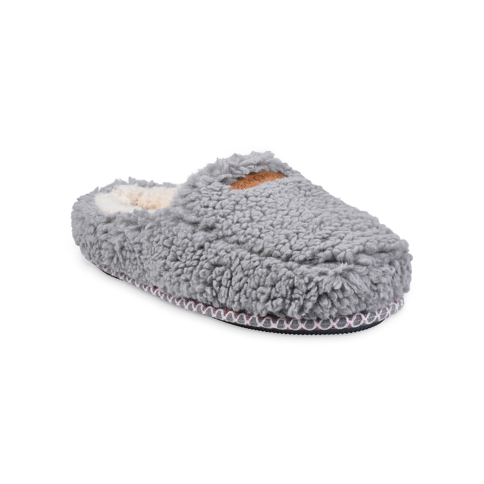 GaaHuu Berber Moccasin Clog Womens Slippers, Size: Small, Grey