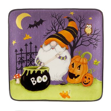 Certified International Halloween Gnomes 4-pc. Canape Plate Set
