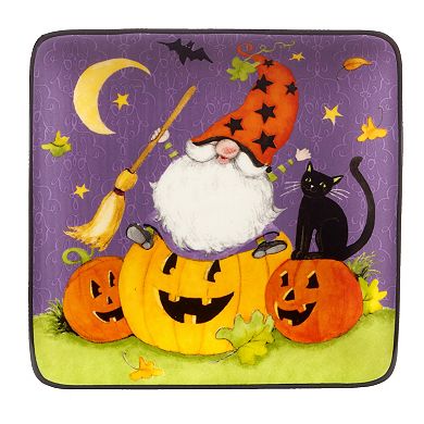 Certified International Halloween Gnomes 4-pc. Canape Plate Set