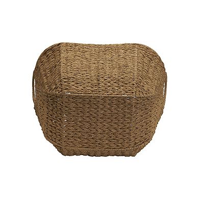 Household Essentials Tall Scoop Basket Natural Paper Rope