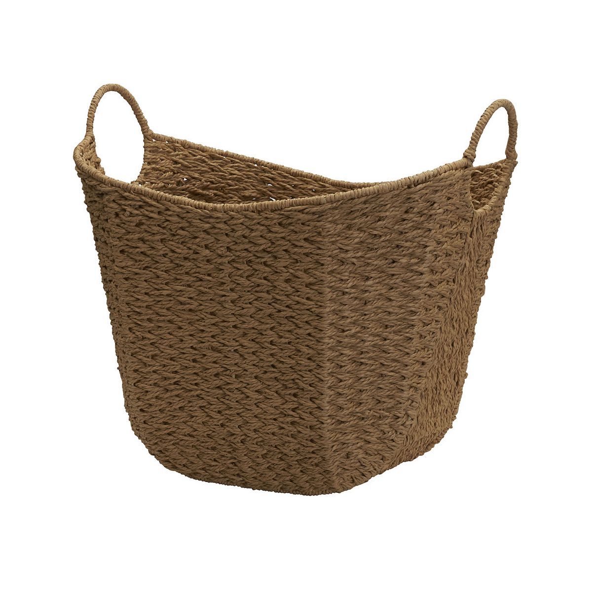 Household Essentials Tall Scoop Basket - Natural Paper Rope