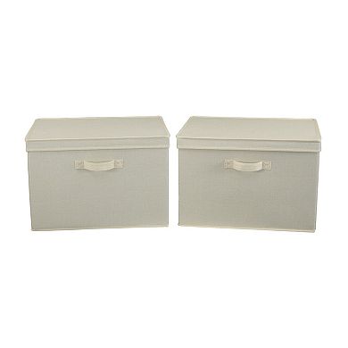 Household Essentials Wide Storage Boxes with Lids 2-piece Set