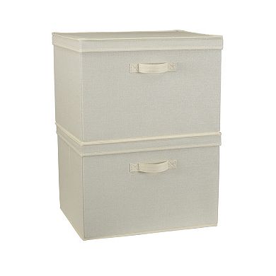 Household Essentials Wide Storage Boxes with Lids 2-piece Set