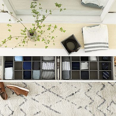 Household Essentials 9-Section Organizer Trays Hard-Sided 2-piece Set