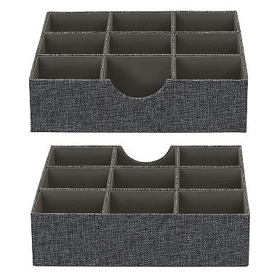 Household Essentials 9-Section Organizer Trays Hard-Sided 2-piece Set