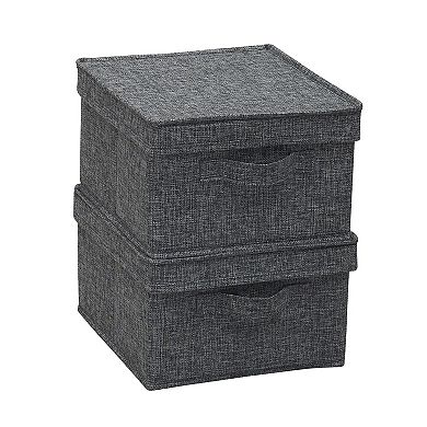 Household Essentials Medium Storage Boxes with Lids 2-pack Set