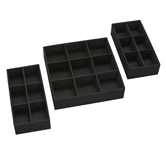 Household Essentials Drawer Organizers Hard-Sided 3 pc Set