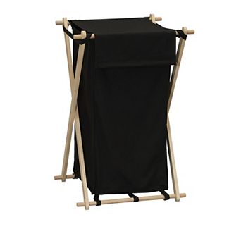 Household Essentials Wood X-Frame Laundry Hamper