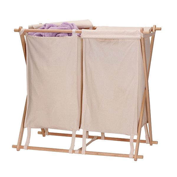 Household Essentials Wood XFrame Laundry Sorter