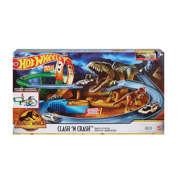 Hot wheels dinosaur store track set