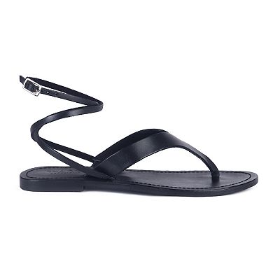 Rag & Co Wrapup Women's Buckle Flat Sandals