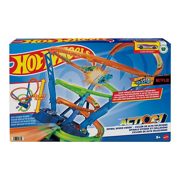 Hot wheels hot sale action spiral speedway