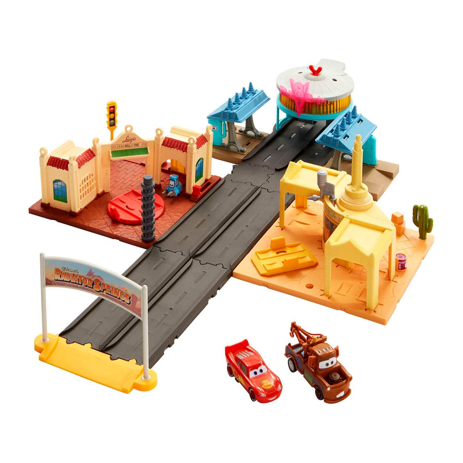 Disney Pixar Cars Toys, On The Road Radiator Springs Tour Playset