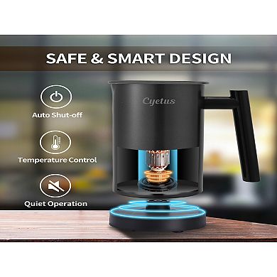 Cyetus 4 in 1 Automatic Milk Frother, Steamer and Milk Foam for Hot and Cold Milk, Hot Chocolate, Latte and Cappuccino