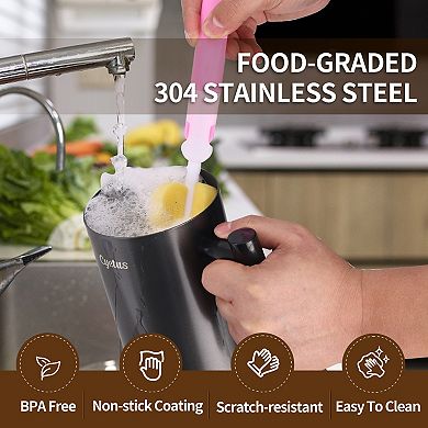 Cyetus 4 in 1 Automatic Milk Frother, Steamer and Milk Foam for Hot and Cold Milk, Hot Chocolate, Latte and Cappuccino