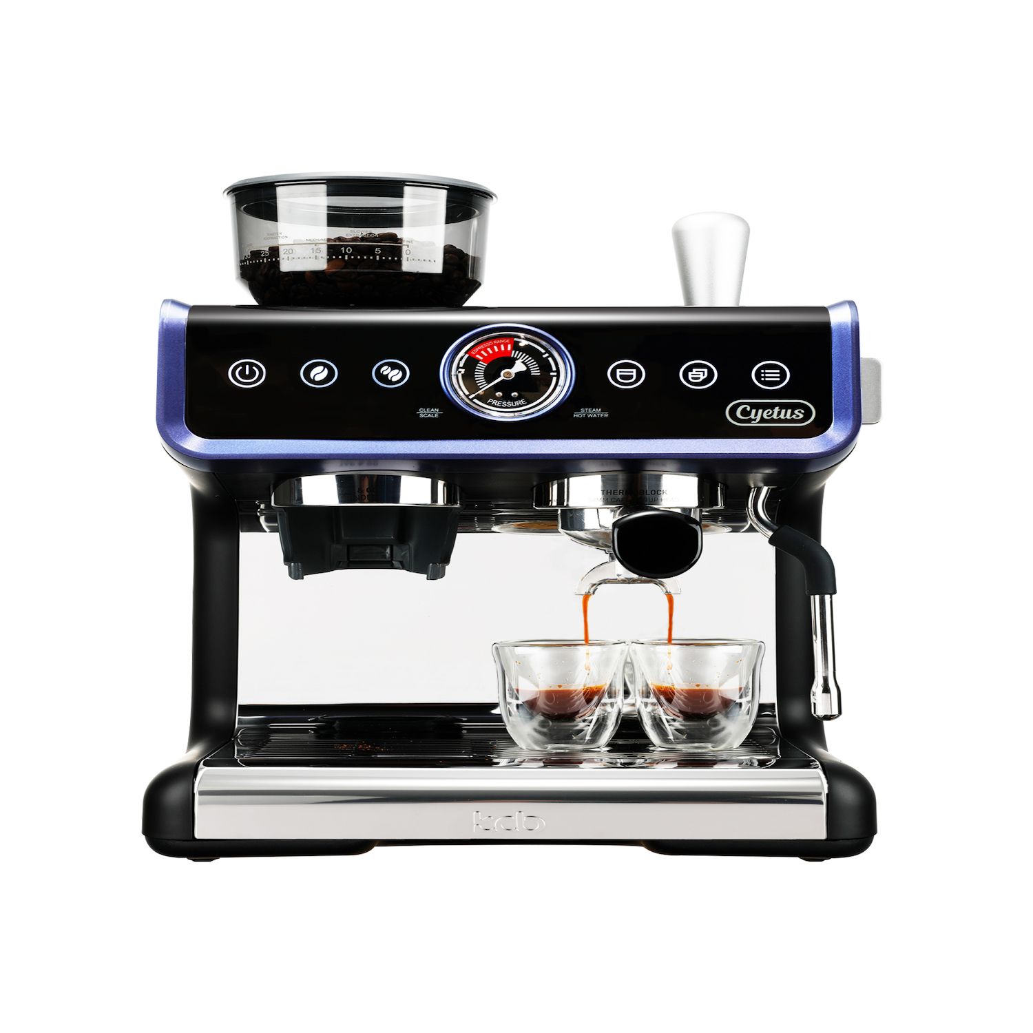 Sincreative CM1699 Casabrews Professional Compact 20 Bar Espresso Machine  for Home with Milk Frother Wand