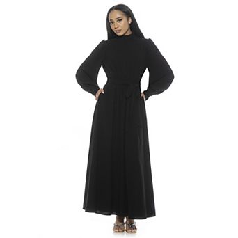 Women's ALEXIA ADMOR Isaliah Mockneck Blouson Sleeve Maxi Dress