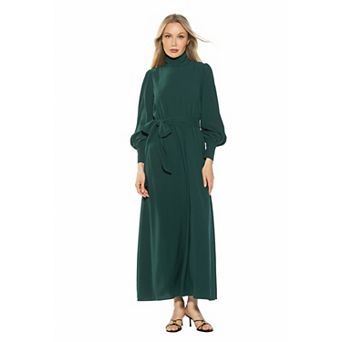 Women's ALEXIA ADMOR Isaliah Mockneck Blouson Sleeve Maxi Dress