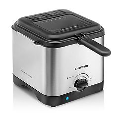 Elite Gourmet - 1.6qt. Deep Fryer - Stainless Steel