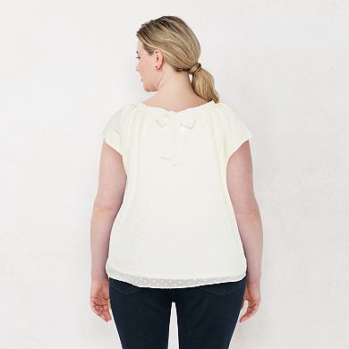 Plus Size LC Lauren Conrad Pleated Top