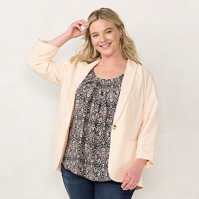 Plus Size LC Lauren Conrad Shawl Collar Blazer