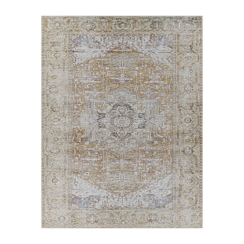 Decor 140 Acosta Transitional Washable Area Rug, Yellow, 8X10 Ft