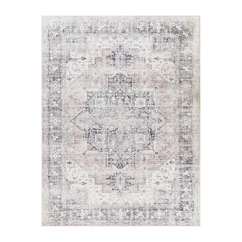 Decor 140 Lavey Transitional Washable Area Rug, Pink, 7.5X9.5 Ft