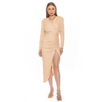 Women's ALEXIA ADMOR Silena Sequin Surplice Dolman Sleeve Ruched Dress