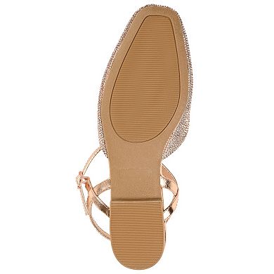 Journee Nysha Women's Tru Comfort Foam™ Rhinestone Flats