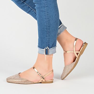 Journee Nysha Women's Tru Comfort Foam™ Rhinestone Flats