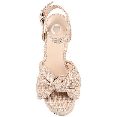 Journee Zenni Women's Tru Comfort Foam™ Bow Block Heel Sandals