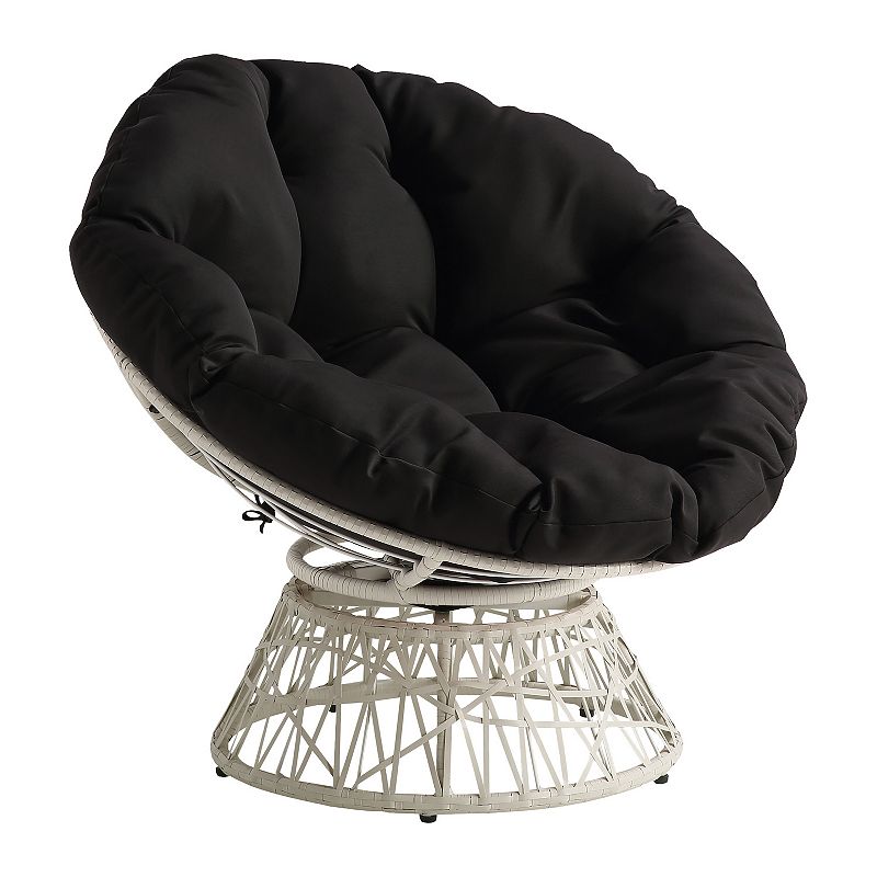 OSP Home Furnishings Papasan Chair, Black