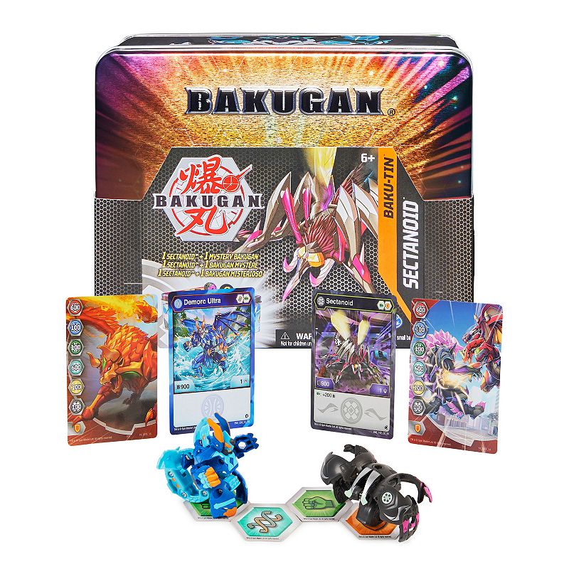 Spin Master Bakugan Baku-Tin Sectanoid Premium Collectors Storage Tin, Mul