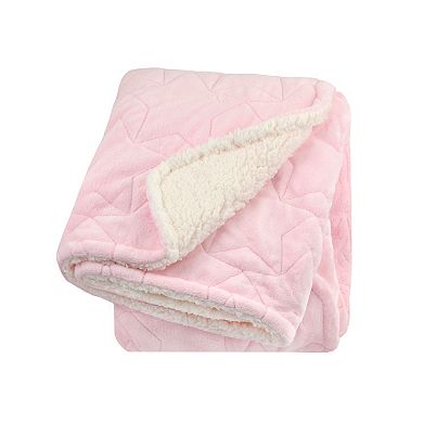 Just Born?? Pink Star Plush Blanket